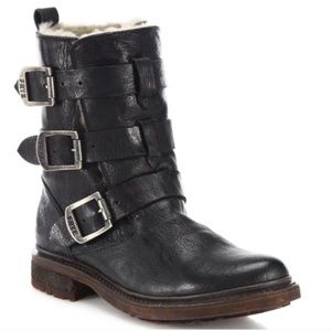 Frye Shearling Boots with Buckle